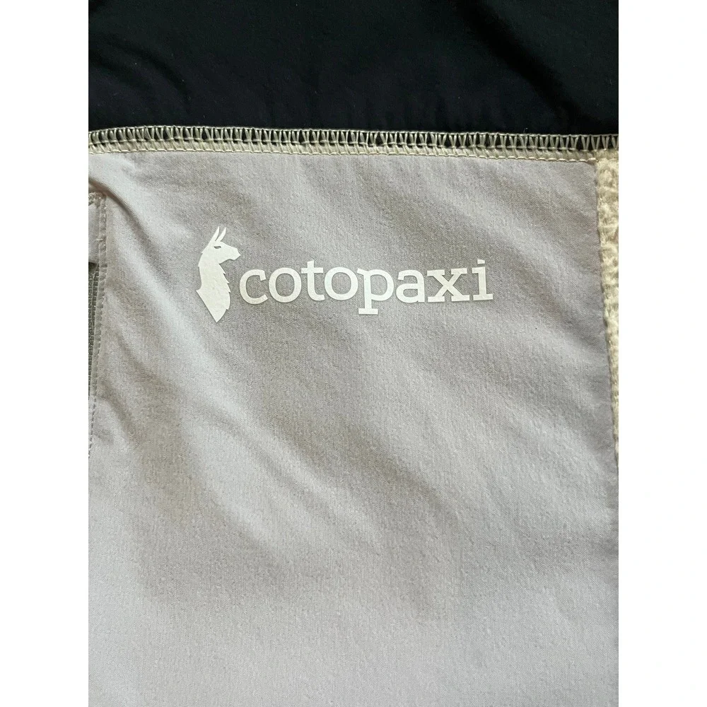 Cotopaxi Fleece Hoodie Jacket Beige Black Zip Up Hooded Activewear Size L - Picture 2 of 6